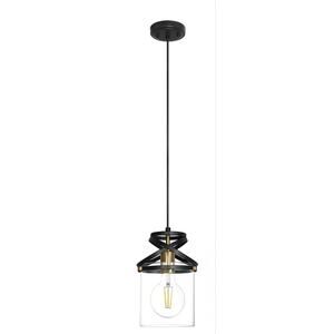 DSMJFU Black Glass Pendant Light Industrial Kitchen Island Hanging Lamp E26